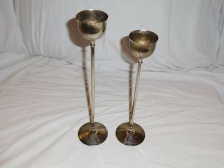 Vintage William Adams Silver Plated Candlestick Holders (set Of 2) Italy