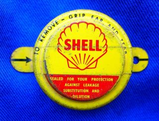 Rare Example Of A Vintage Australian Shell Oil Bottle Tab Seal.  Tri - Sure®
