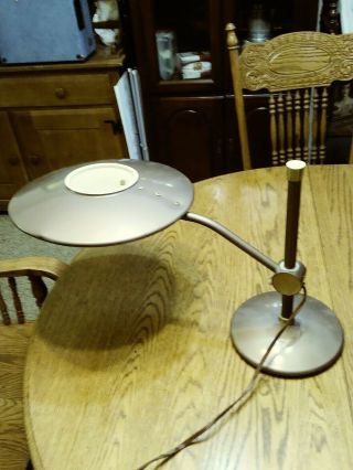 Vintage Dazor Blade Runner Atomic Era Flying Saucer Desk Table Lamp 2008