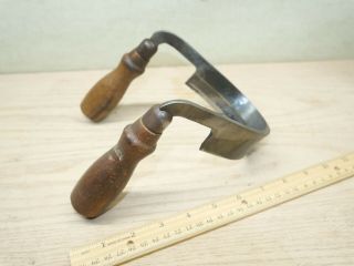 Unique Vintage Jaxon Inshave Or Bent Drawknife Wood Carving Tool
