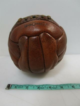 Vintage Mark Cross Co 18 Panel Leather Ball Made In England Kids Soccer Football