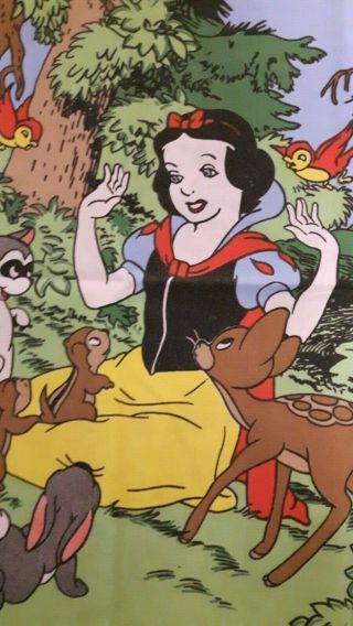 Vintage Disney Snow White And 7 Dwarfs Pillow Cases 2 - Sided Cotton