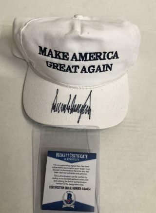 Donald Trump Autograph Signature Maga Make America Great Again Cap Bas Authentic