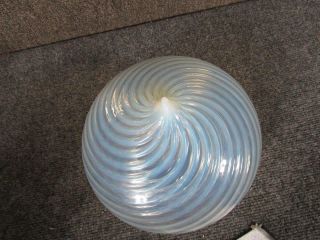 ANTIQUE OPALESCENT SWIRL DOME LAMP SHADE,  5 