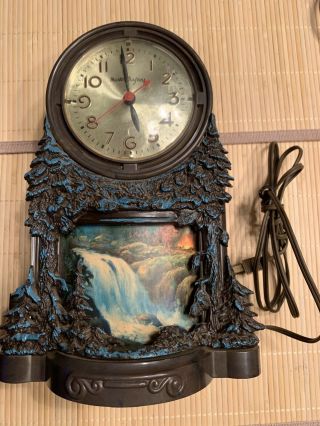 Vintage Mastercrafters Animated Motion Clock Water Fall Model 344 - As - Is L@@k