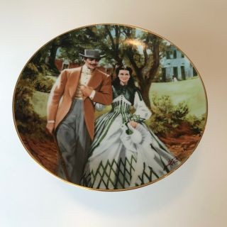 Gone With The Wind Collector Plate Home To Tara,  Rhett Butler Scarlett O 