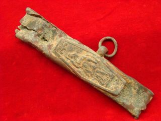 Dug Brass Scabbard Section For Us Field And Staff Officers Sword " Lady Liberty "
