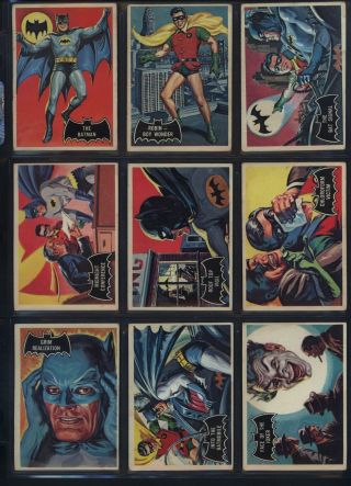 1966 Topps Batman Black Bat Complete Set (55) (vg) 701253