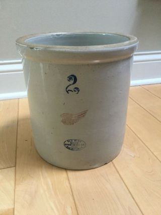 Vintage Antique Red Wing Union Stoneware Co 2 Gallon Crock Vgc Bold Markings