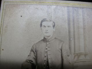 Identified Civil War CDV of 1st Hampshire Heavy Artillery Sgt Major Tuttle 3