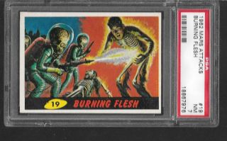 1962 Mars Attacks 19 Burning Flesh Psa 7 Nm Set Break Opens Below Vcp