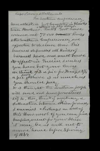 1861 Salem,  Ma - Civil War Letter - Written Right After Firing On Ft Sumter
