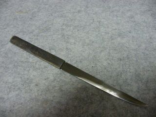 Vintage Japanese Samurai Sword Kozuka Knife Wiht Handle Si 9e - 8