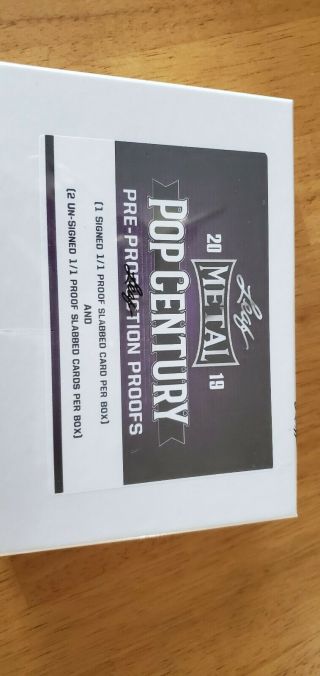 2019 Leaf Metal Pop Century Hobby Box Pre - Production Proofs 1 Signed Auto