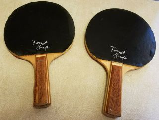 Vintage Set Of 2 Forest Gump Ping Pong Paddles Movie Memorabilia 10 " Long