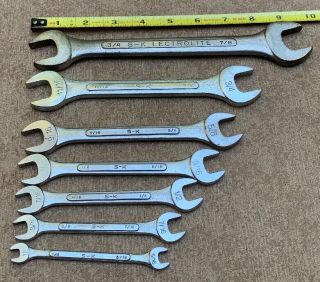 Set Of 7 S - K Open End Wrenches - 1/4 " To 7/8 " - Made In Usa