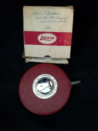 Vintage Lufkin Rule Co.  100 Ft.  Chrome Clad Tape Measure