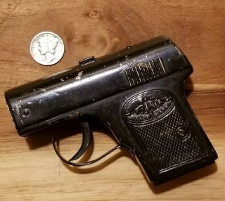 1908 Antique Franco Pistol Flash Light Pocket Light W Bulb Usa 1