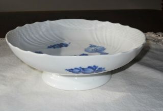 Vintage Royal Copenhagen Blue Flower Scalloped Braided Low Footed Bowl 1532