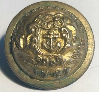 Civil War Era Rhode Island Coat Button N A 1741 Variation Scovill Brass