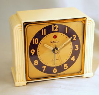 Art Deco Telechron 7h91 Electric Alarm Clock