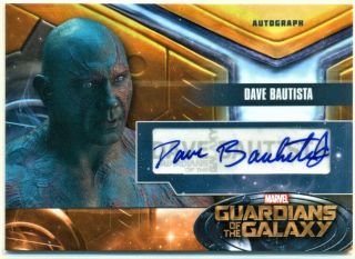 2014 Guardians Of The Galaxy Movie Dave Bautista Drax Auto Autograph Card