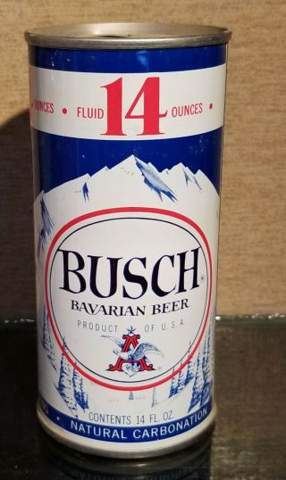 1970s 14oz 14 Ounce Busch Pull Tab Beer Can Anheuser Busch St Louis Mo 9 City