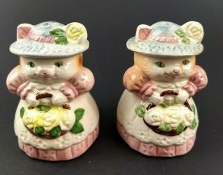Kitty Cats In Dresses Hats Salt And Pepper Set Ron Gordon Designs Vintage