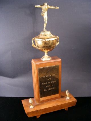 1959 Los Angeles Rams Del Shofner Most Valuable Player Trophy Vintage Ooak