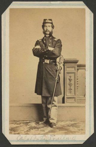 1864 Civil War Cdv - Lt.  Colonel Benjamin Trafford,  71 N.  Y.  S.  M.  - Sword,  Uniform