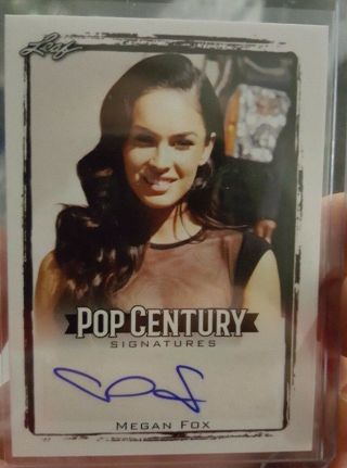 Megan Fox 2017 Leaf Pop Century Signatures Autographed Card Transformers Whore