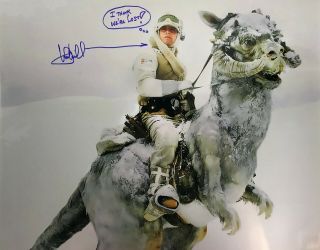 Star Wars Mark Hamill Signed 16 X 20 Photo With Rare Inscription Beckett Bas