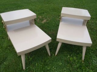 Rare Vintage Mid - Century Side Table Two Tier,  Two