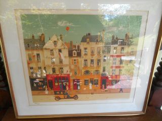 Vintage Michel Delacroix Rue Grenelle Lithograph Signed Numbered 142/150 Litho