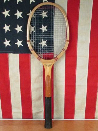 Vintage 1930s Harry C.  Lee Wood Dreadnought Driver Tennis Racquet Antique