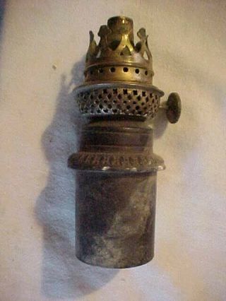 Plume & Atwood Victor Miniature Lamp Kerosene Oil Burner & Rare Small Font