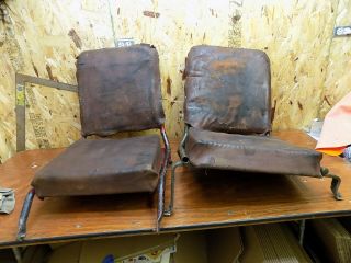 Vintage Military Jeep Seats Willys Wwii Ww2 Mb Gpw 1941 1946 1944 Leather Covers