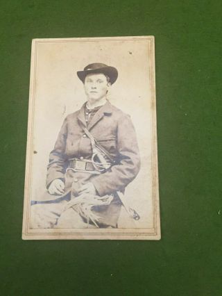 Cdv Civil War Era Carte De Visite Photo Lieut John H.  Green Ia 9th Infantry