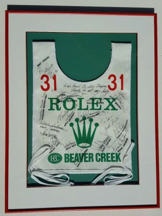 Celebrity Signed Beaver Creek Rolex Ski Racing Bib 31 Franz Bart Justine Nadia