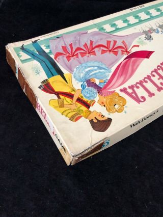 Vintage 1965 Walt Disney Cinderella Fairy Tale Pink Board Game Complete 3
