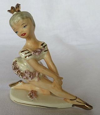 Vintage Ballet Dancer Girl Porcelain Figurine 4 "
