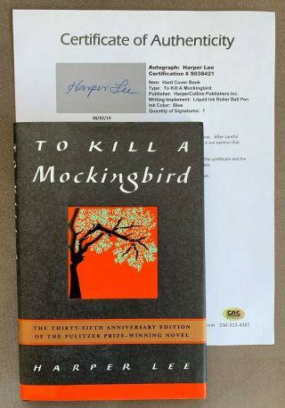 Harper Lee Signed To Kill A Mockingbird 35th Anniversary Edition Loa /