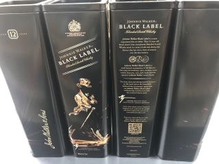 1 X Johnnie Walker Black Label Empty Tin Box Limited Edition By Arran Gregory