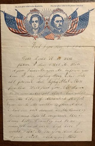 94th York Infantry Civil War Letter Gettysburg Regiment Joseph Vanbrocklin