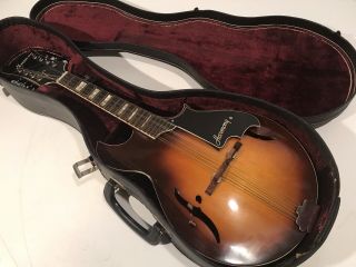 Vintage Harmony Batwing Mandolin W/custom Case