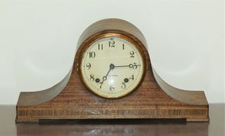 Vintage Seth Thomas Wooden Humpback Shelf Mantel Clock Model E511 - 003
