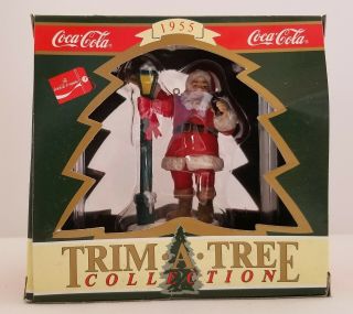 1994 Coke Coca Cola 1955 Sundblom Santa Claus At The Lamppost Christmas Ornament