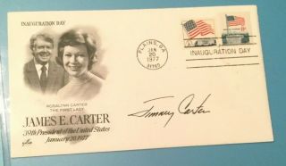 President Jimmy Carter - Inaugural Cover Signed 1977 Fdc