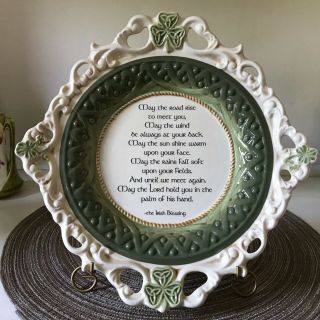 Grasslands Road Celtic Plate An Irish Blessing With Stand