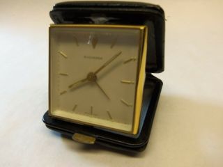 Vintage Bucherer Travel Alarm Clock.  Swiss Made.  Non -